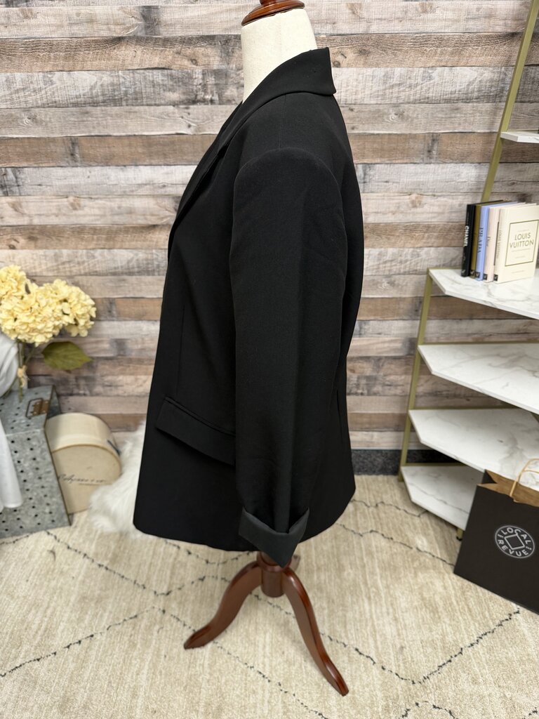 Open Edit Black Open Front Blazer XL