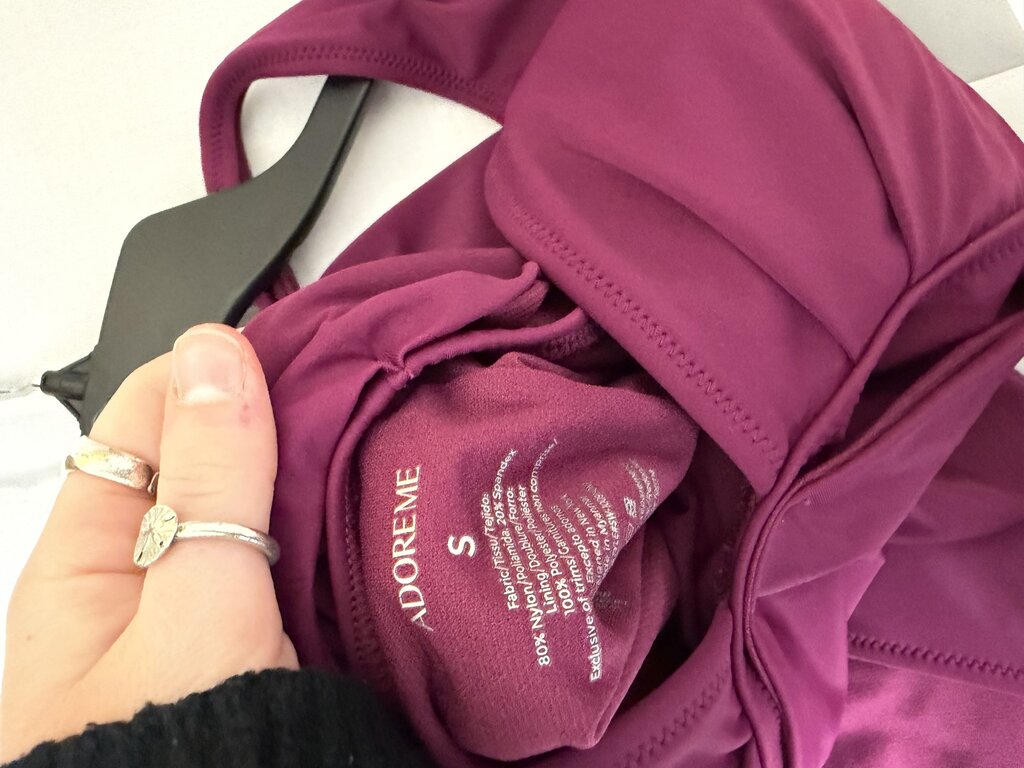 Adore Me Magenta One-piece Plunge Swimsuit