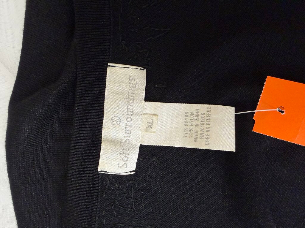 Soft Surroundings Black Button Up Cardigan /w Sequin Embellish XL