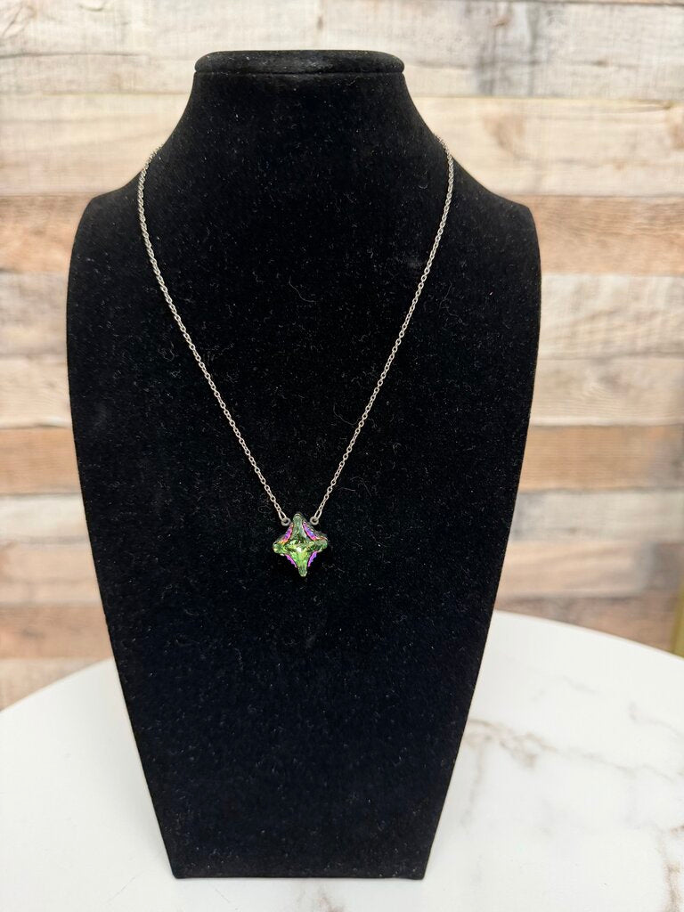 Sabika Iridescent Rhinestone Necklace