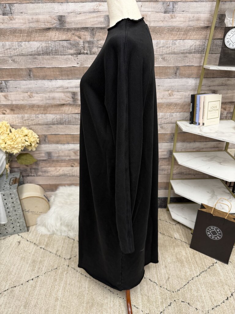 Frank & Eileen Black Sweatshirt Mock Neck Dress