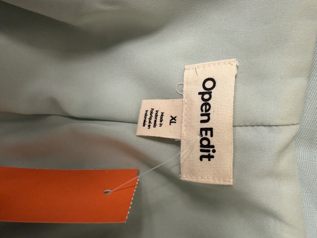 Open Edit Sage Green Single Button Blazer