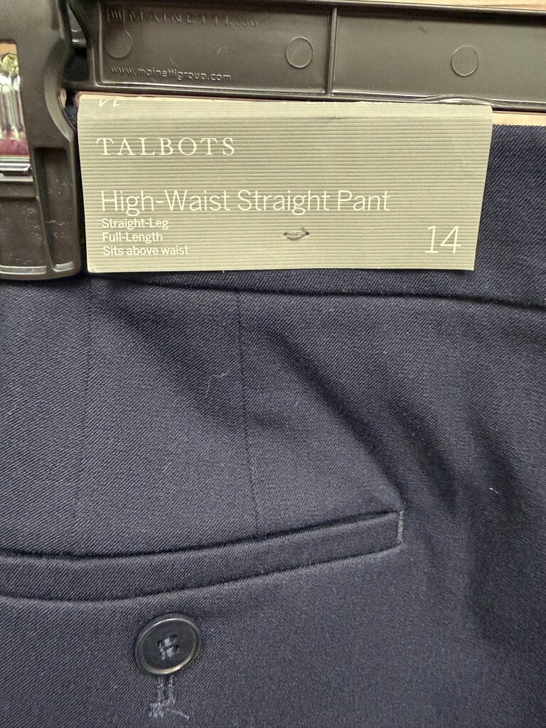 Talbots Navy Wool Blend High Waist Pants