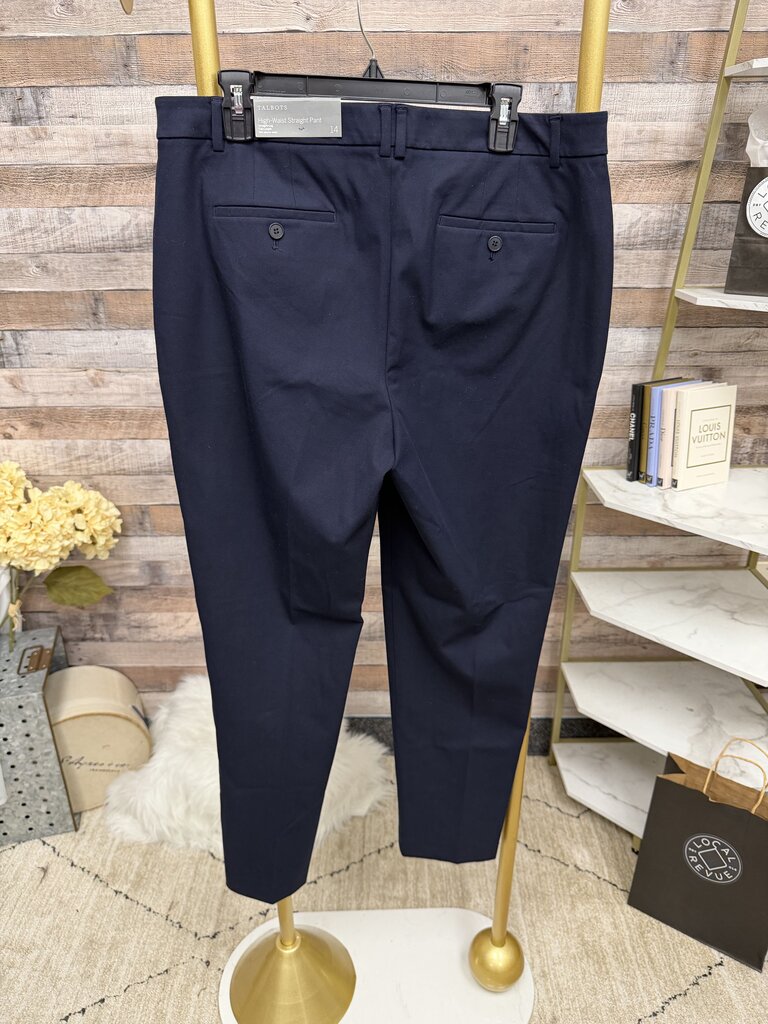 Talbots Navy Wool Blend High Waist Pants