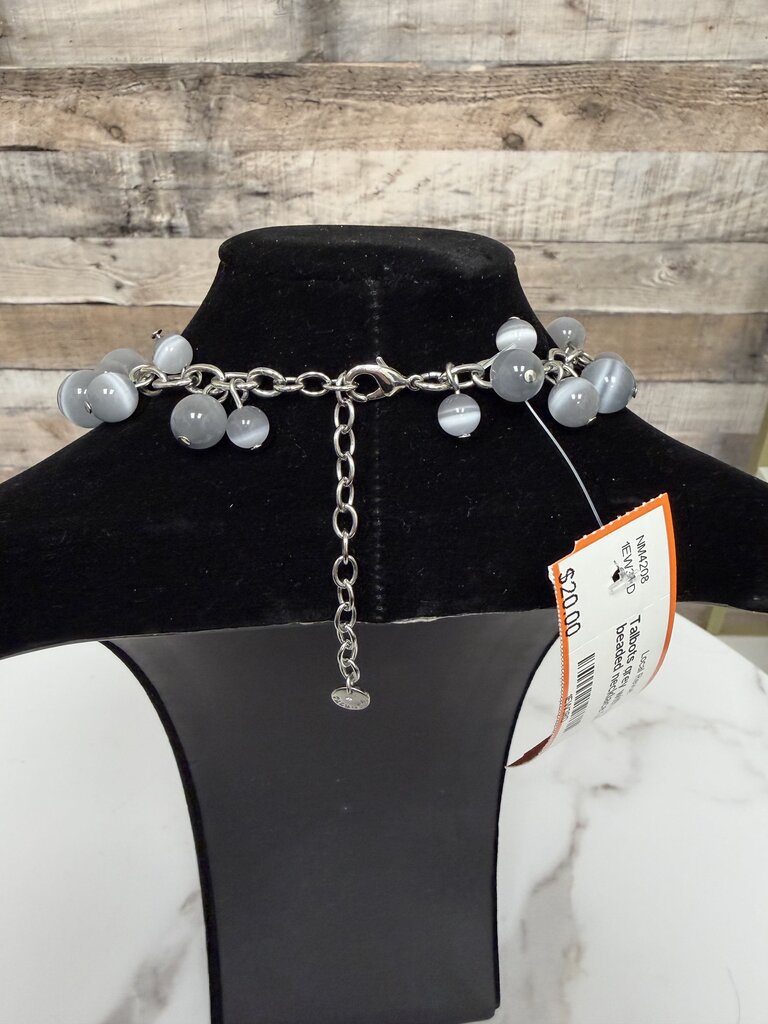 Talbots grey with sun flower beaded necklace