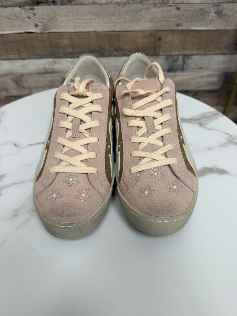 Bibi Lou Gamin Dopamine pink/tan w/ sparkly stars shoe size 40