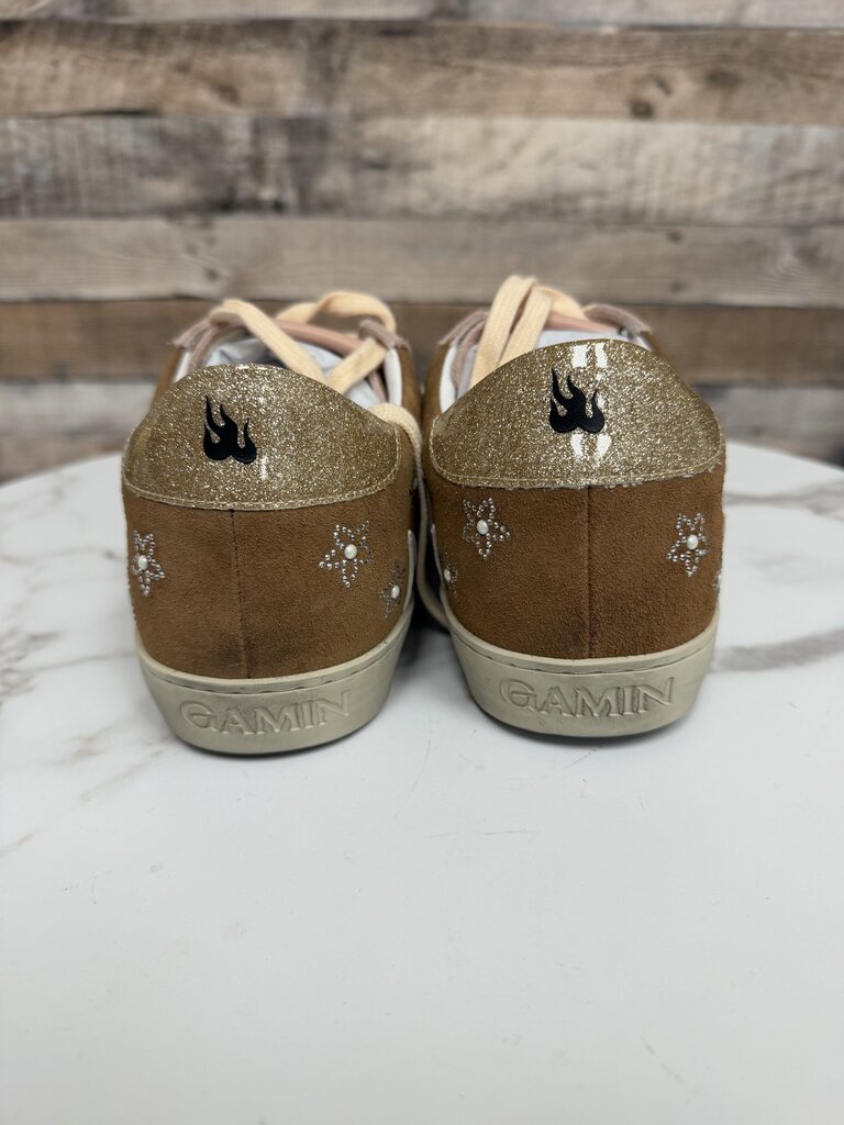 Bibi Lou Gamin Dopamine pink/tan w/ sparkly stars shoe size 40