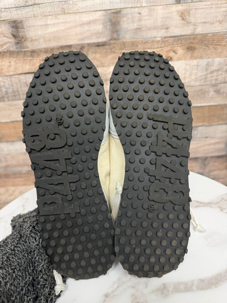 P448 cream leather/suede sneakers