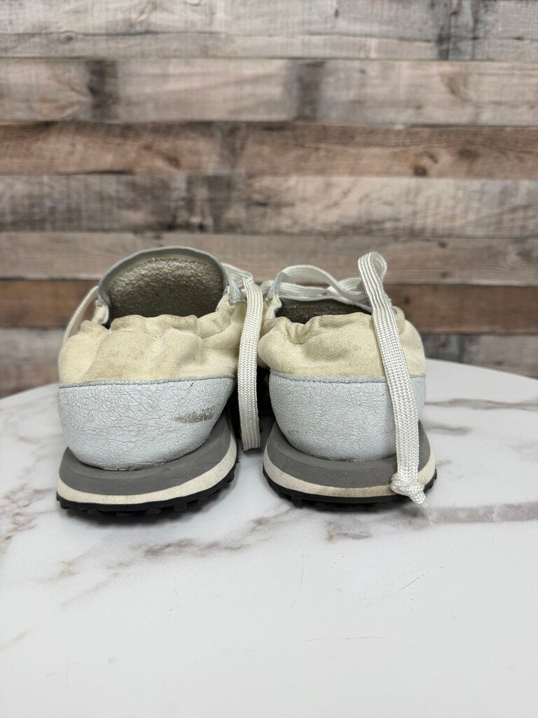 P448 cream leather/suede sneakers