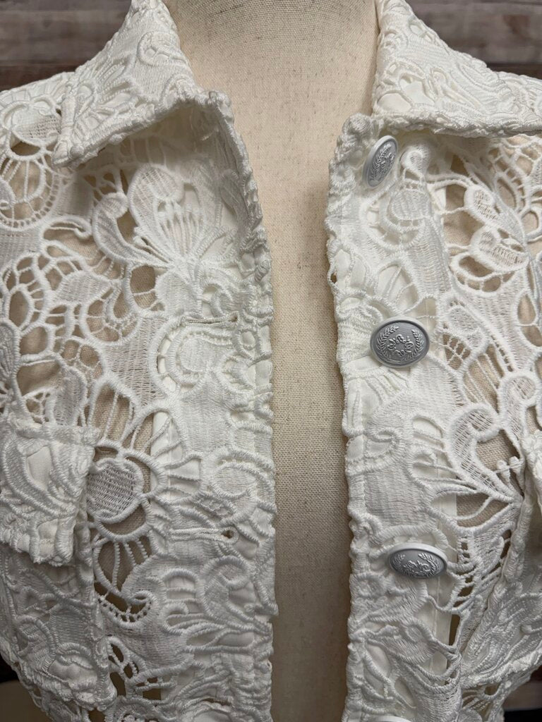 Black House/White Market short sleeve lace jacket NWT