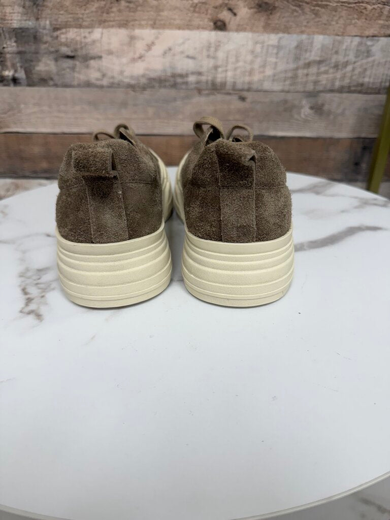 Lonza tan suede platform sneaker