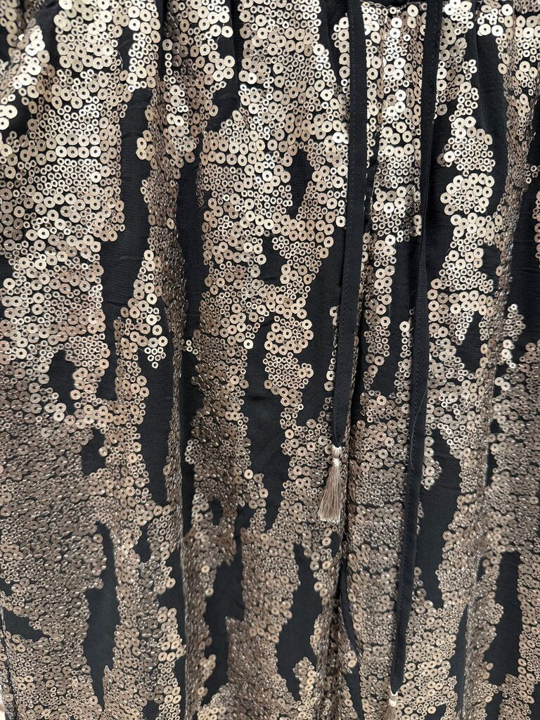 Hei Heii by Anthropology black/gold sequin jogger