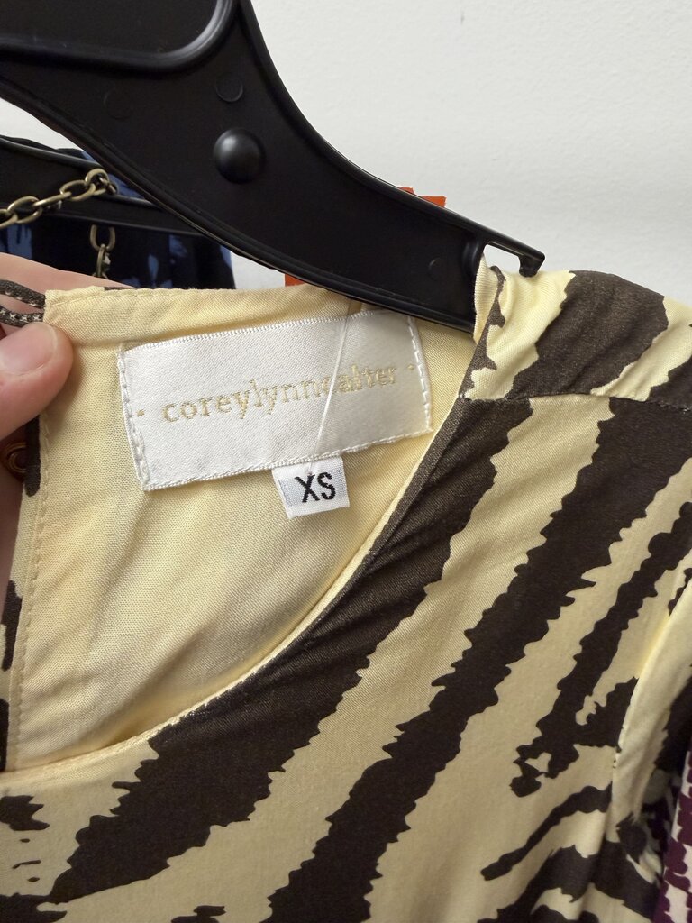 CoreyLynn Calter for Anthro Zebra print mxi tee dress