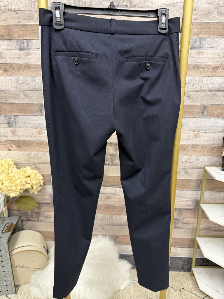 Banana Republic black with red and white stripe pant