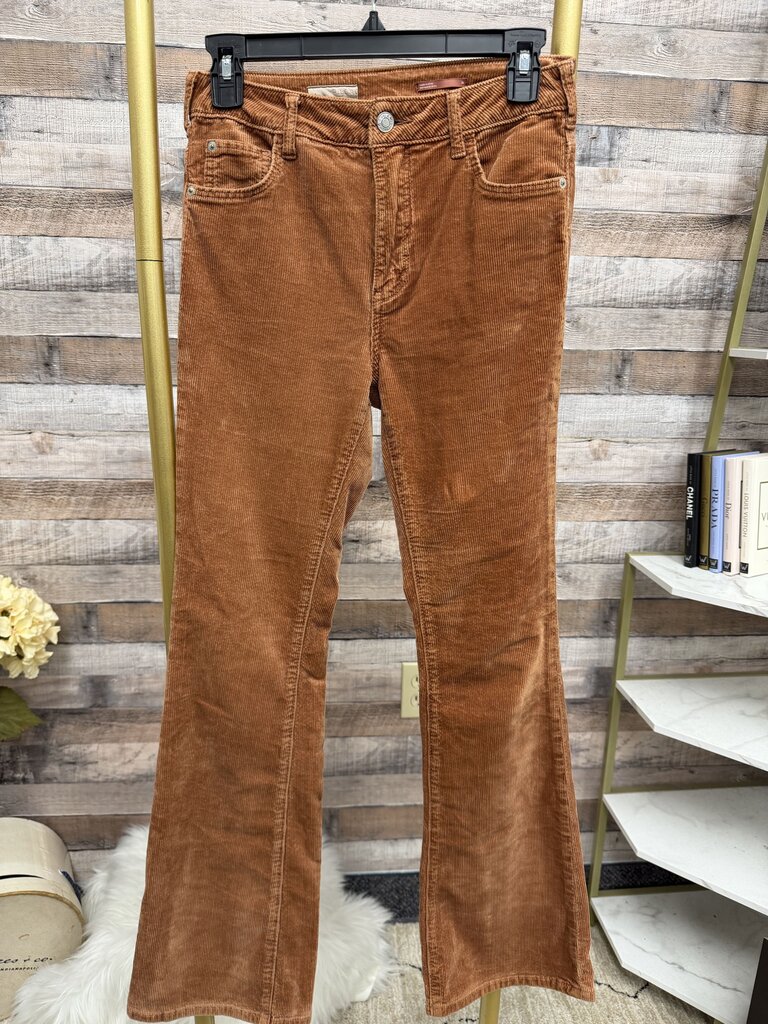 Pilcro rust corduroy high rise bootcut flare
