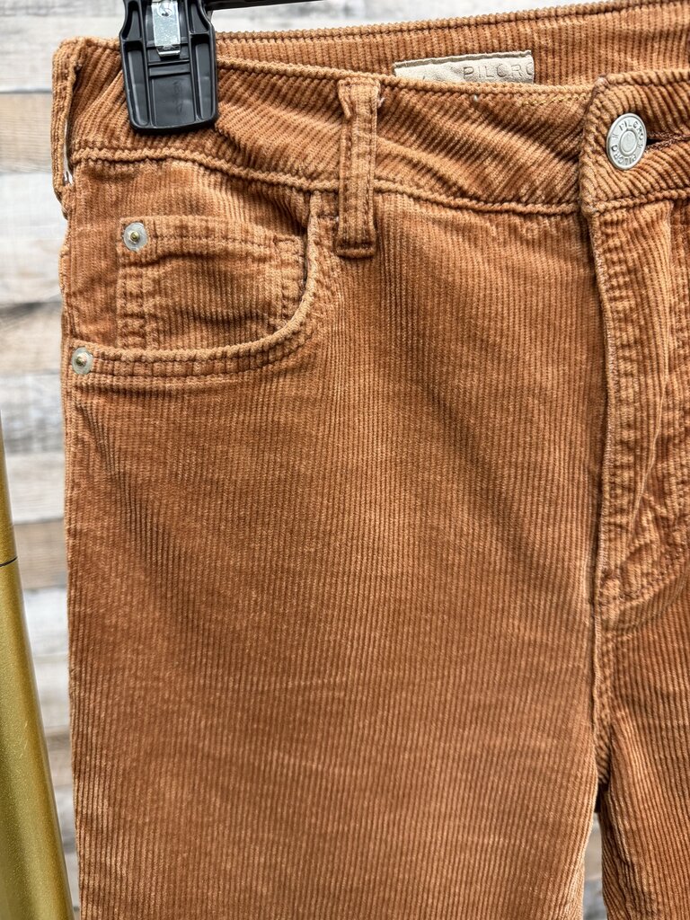 Pilcro rust corduroy high rise bootcut flare