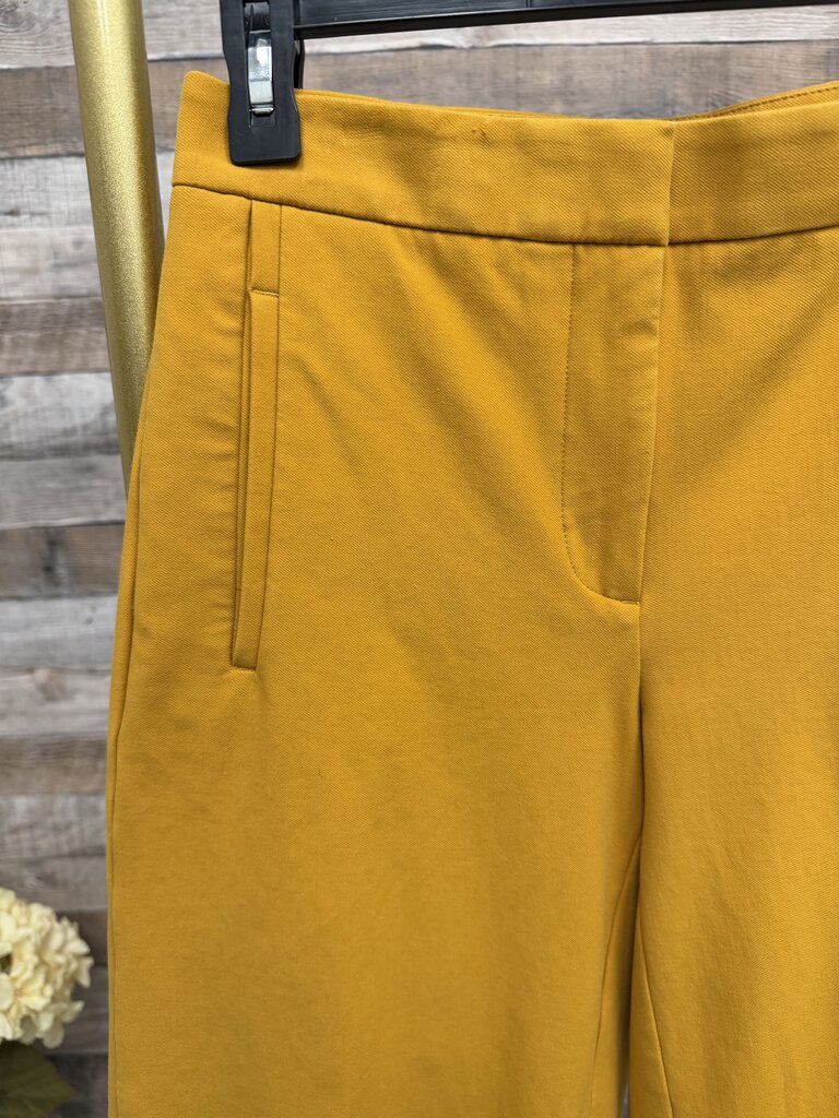 Ann Taylor mustard wide leg cropped pant
