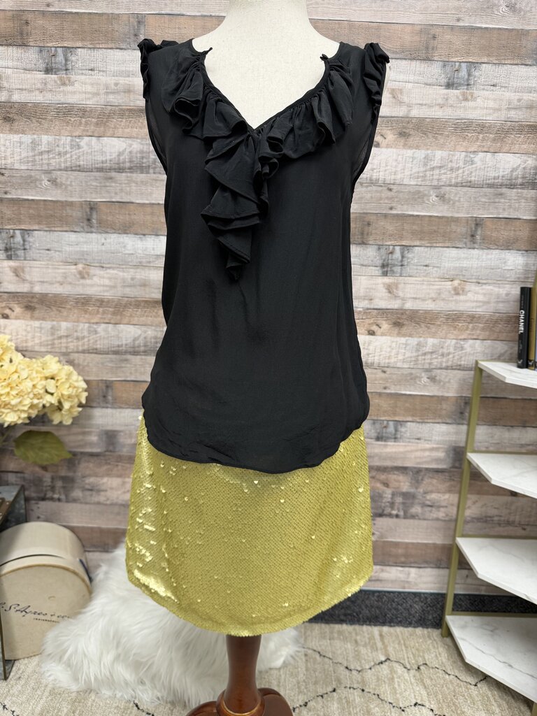 Anthropologie gold sequin skirt NWT