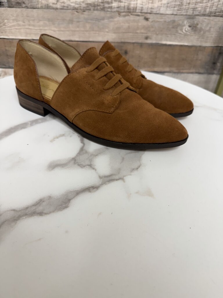 Splendid tan suede slip on loafers