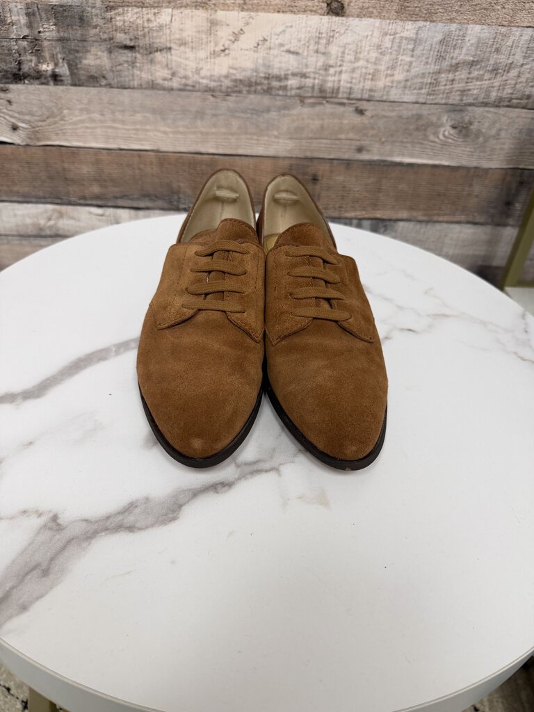 Splendid tan suede slip on loafers