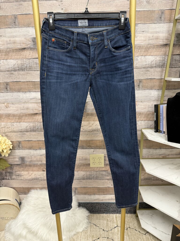 Hudson Krista Super Skinny Crop blue jeans