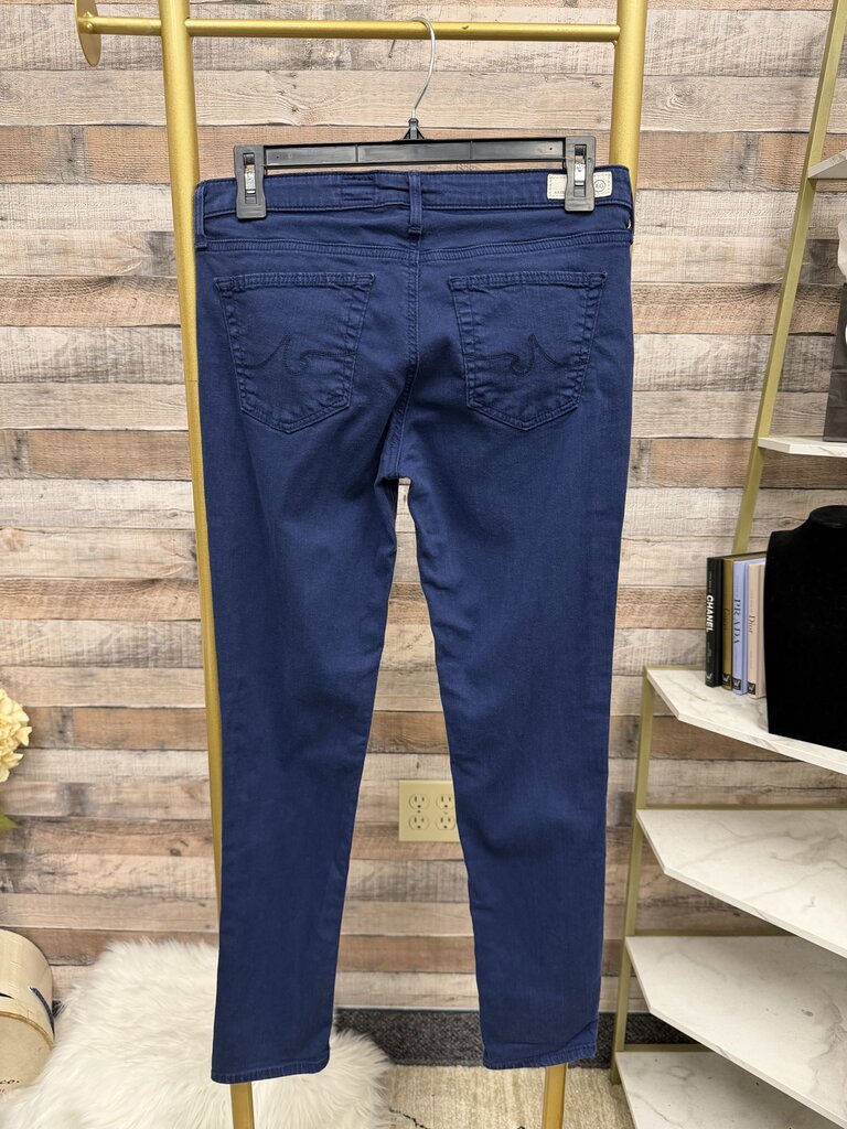AG the stevie ankle slim straight leg blue pants