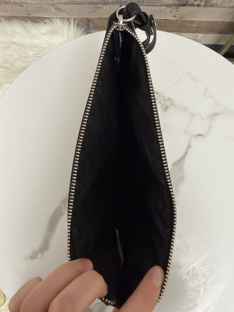 New York & Co "Love" script embellishment clutch