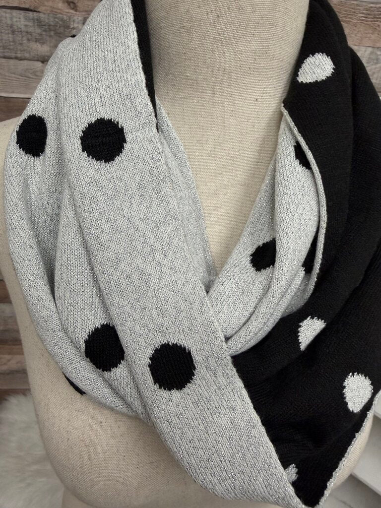 New York & Co. polka dot reversible scarf