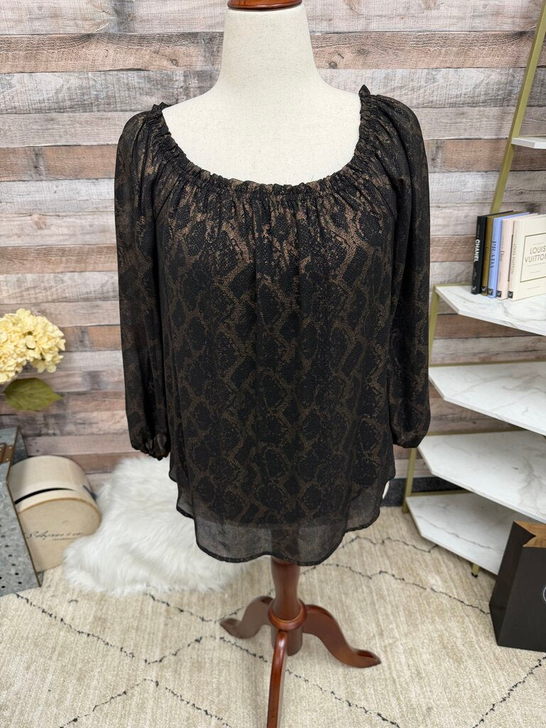 Rock & Republic animal print off the shoulder top
