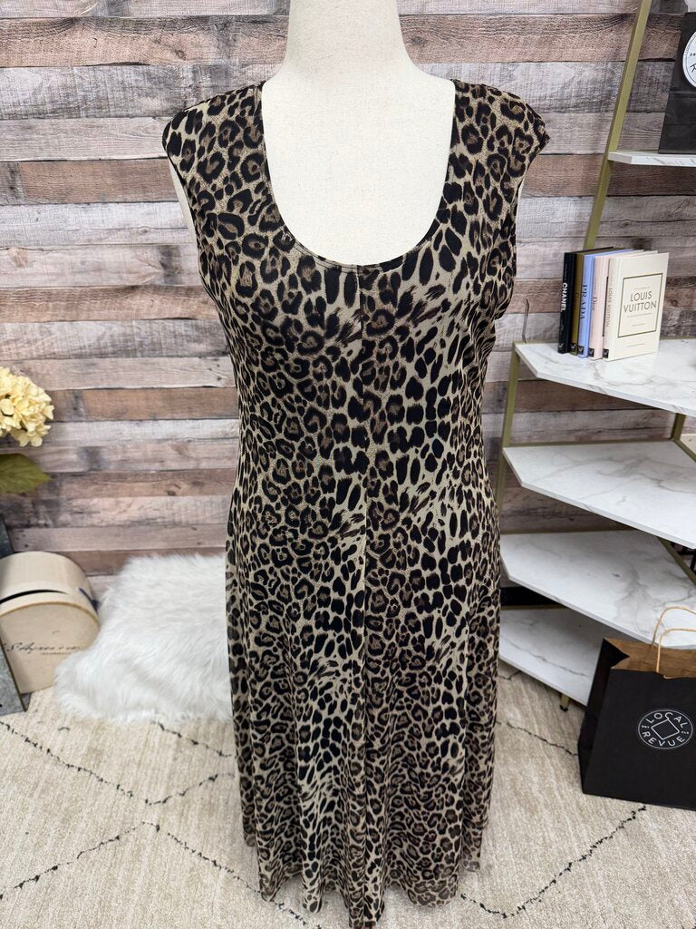 Tiana B. leopard print midi dress NWT