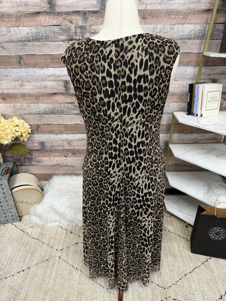 Tiana B. leopard print midi dress NWT