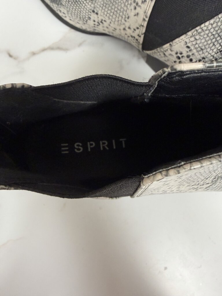 ESPRIT faux snakeskin Tiffany Chelsea ankle booties