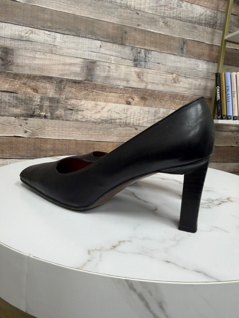 Lauren black leather pumps black 8.5 women TOPS