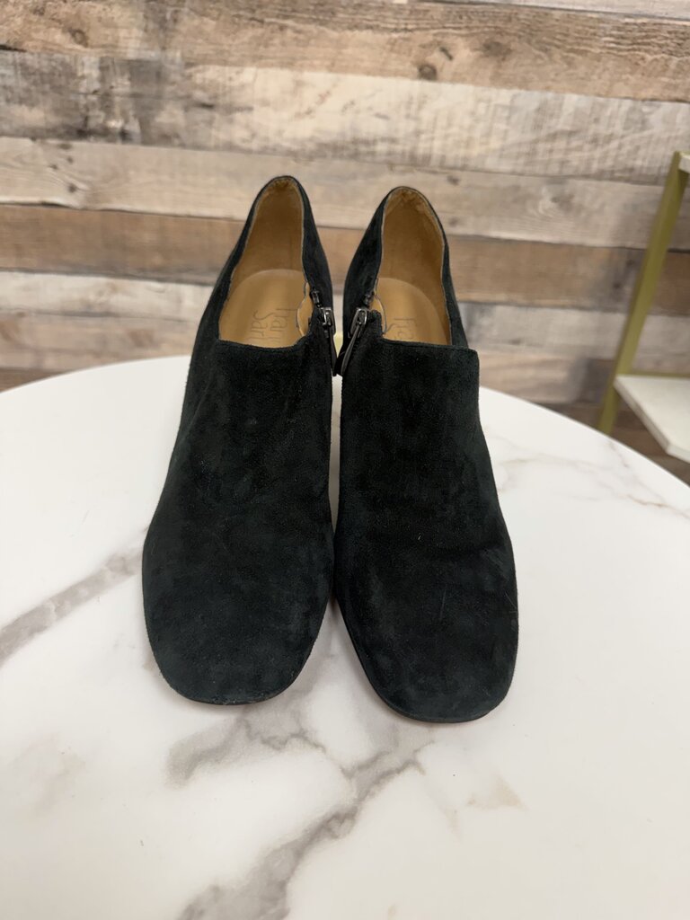 Franco Sarato black suede block heel ankle boot