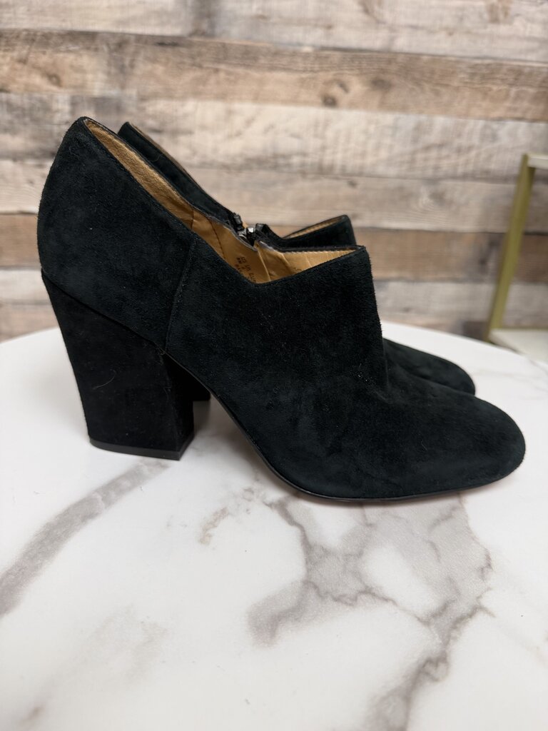 Franco Sarato black suede block heel ankle boot