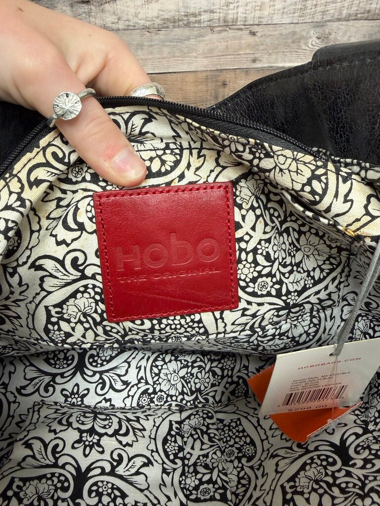 Hobo black leather tote bag