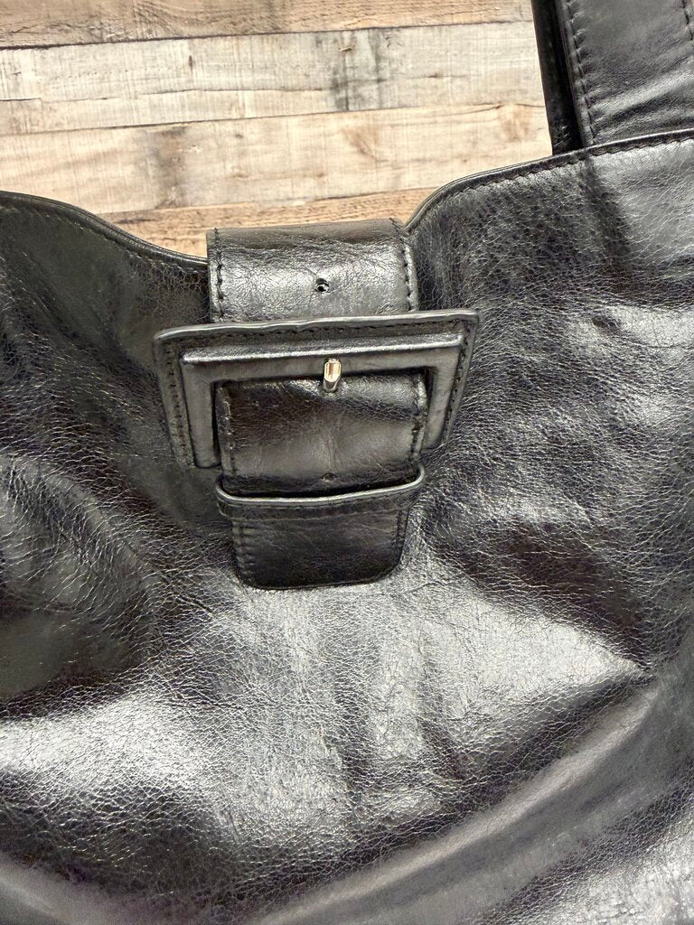 Hobo black leather tote bag