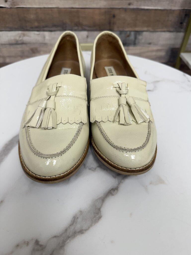 Steve Madden cream Meela tassel loafers