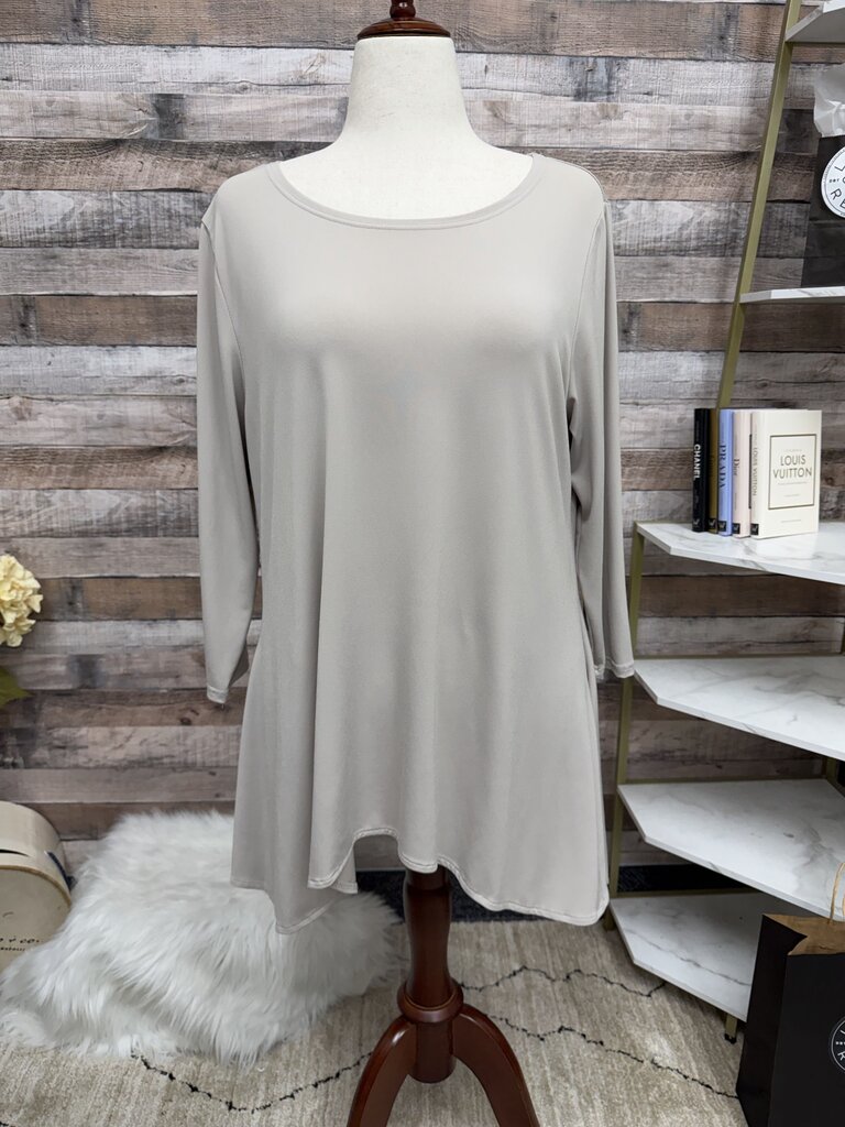 Alfani taupe tunic top