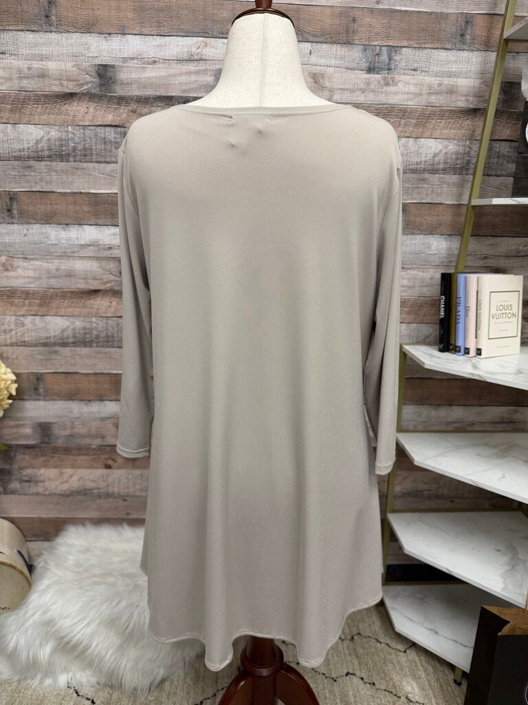 Alfani taupe tunic top