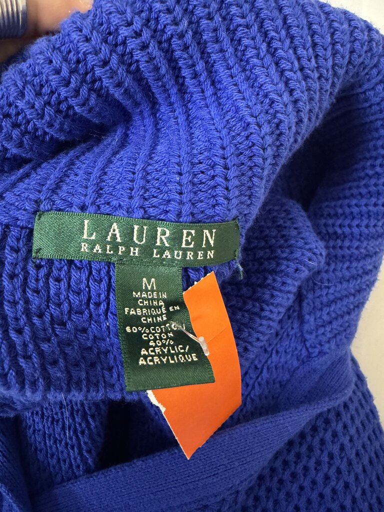 Lauren royal blue stand collar pullover sweater