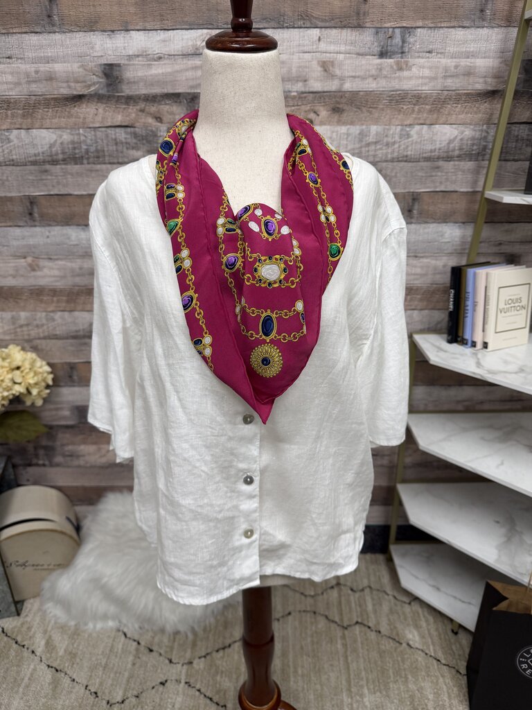 Axcess pink silk with jewel print scarf Axcess pink OS women ACCESSORIES