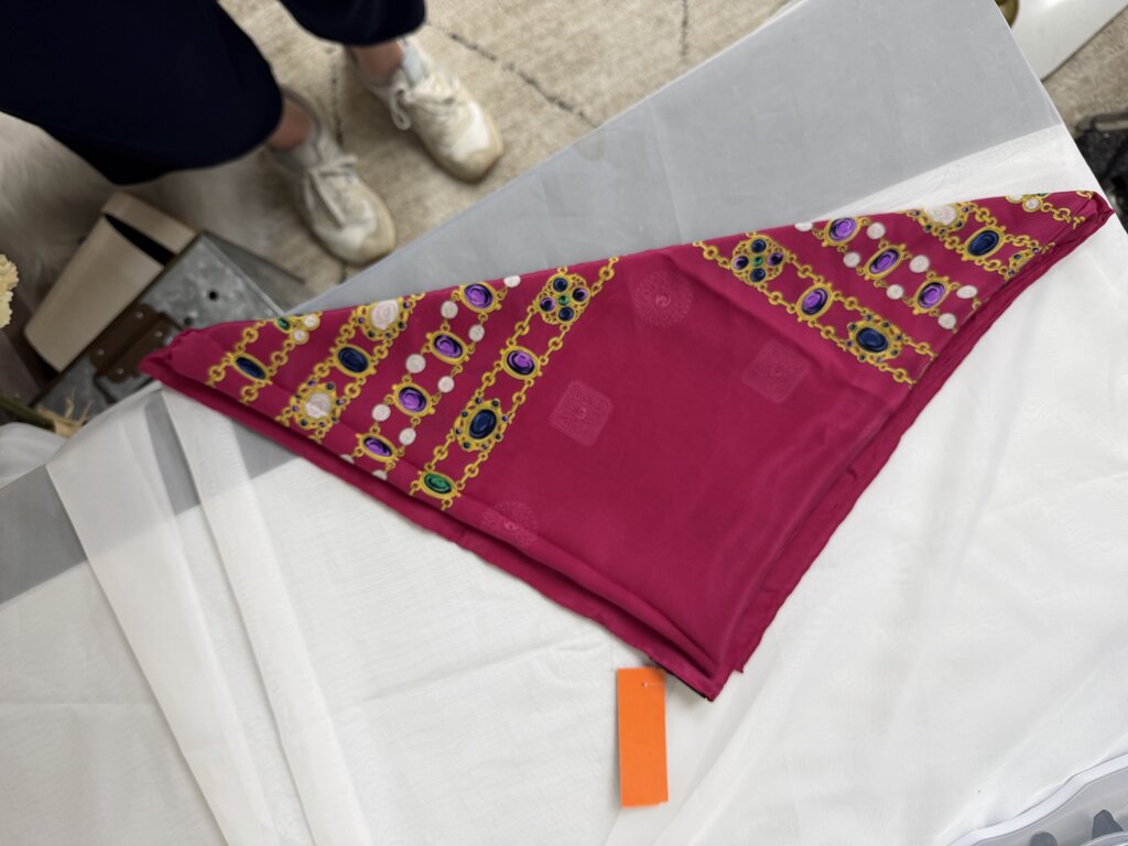 Axcess pink silk with jewel print scarf Axcess pink OS women ACCESSORIES