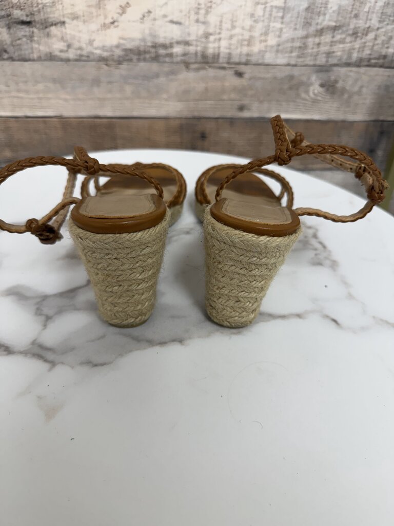 Borden tan strappy wedge