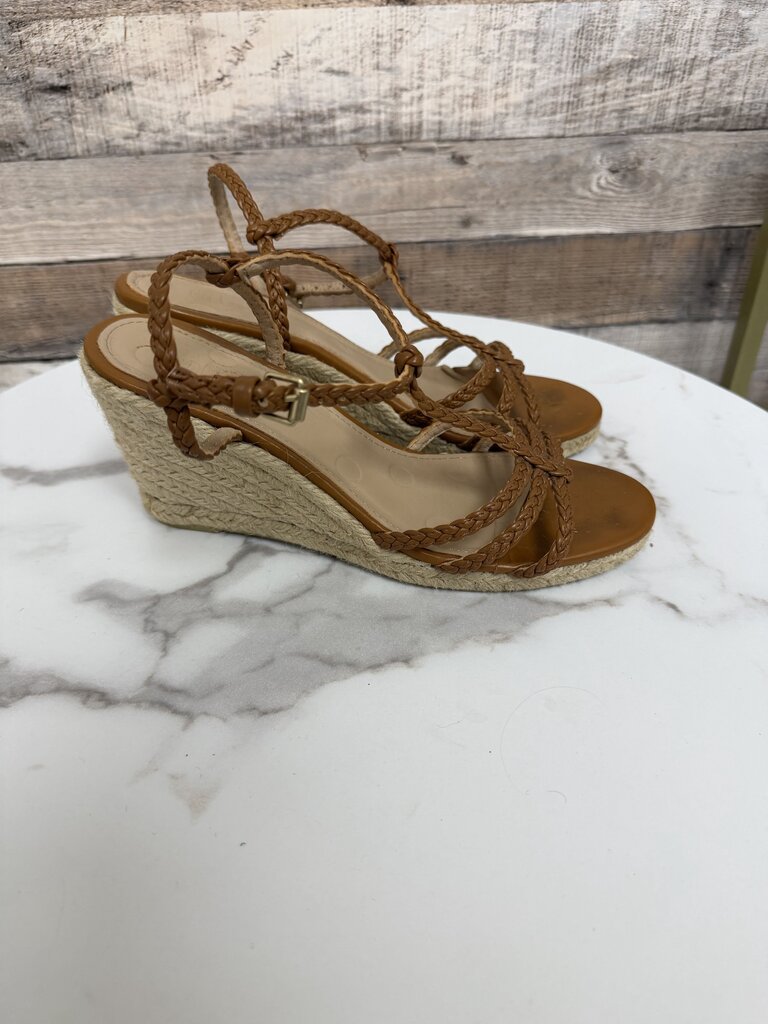 Borden tan strappy wedge