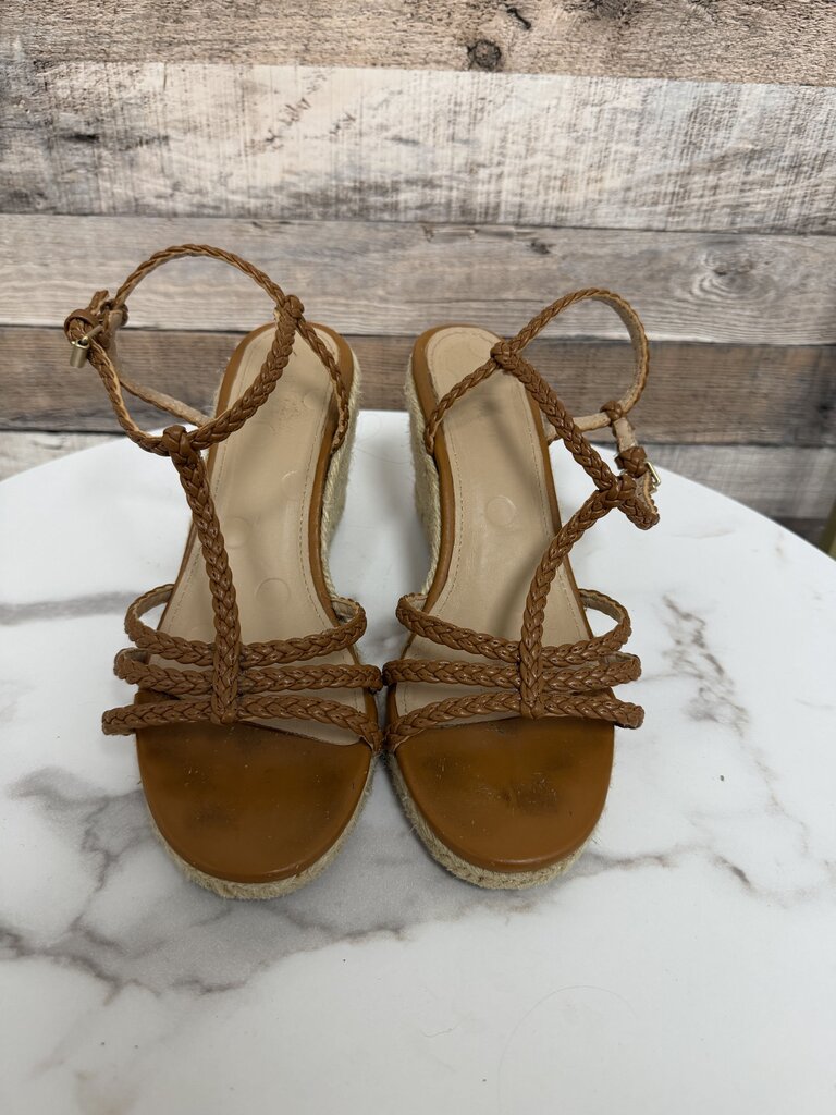 Borden tan strappy wedge
