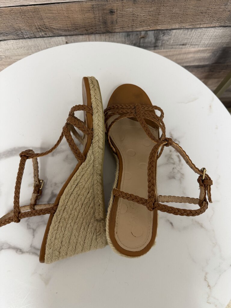 Borden tan strappy wedge