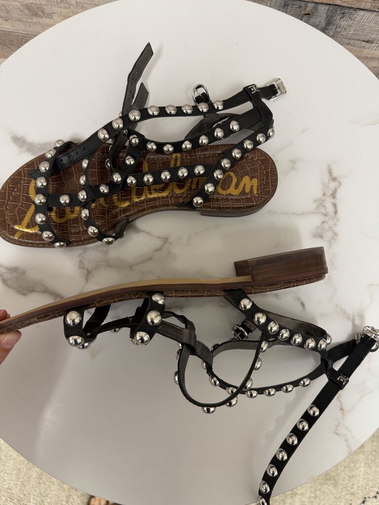 Sam Edelman black studded gladiator sandal