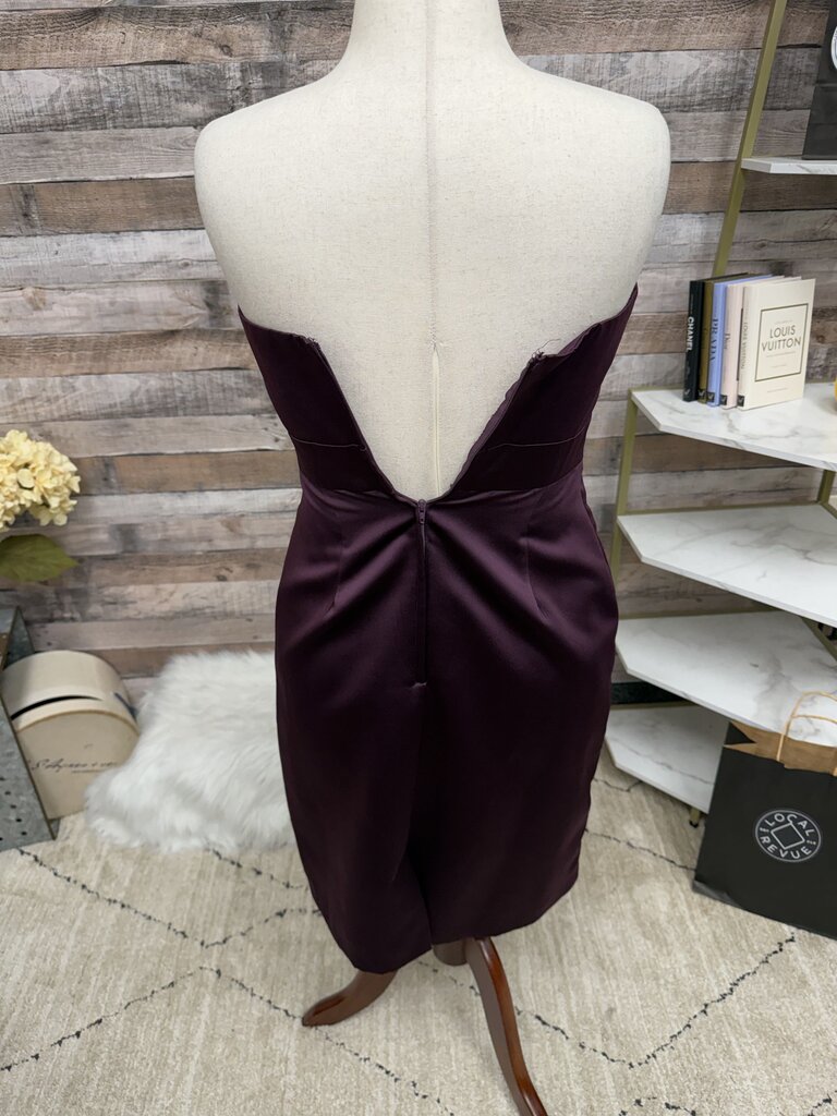 Alfred Angelo purple satin cocktail dress