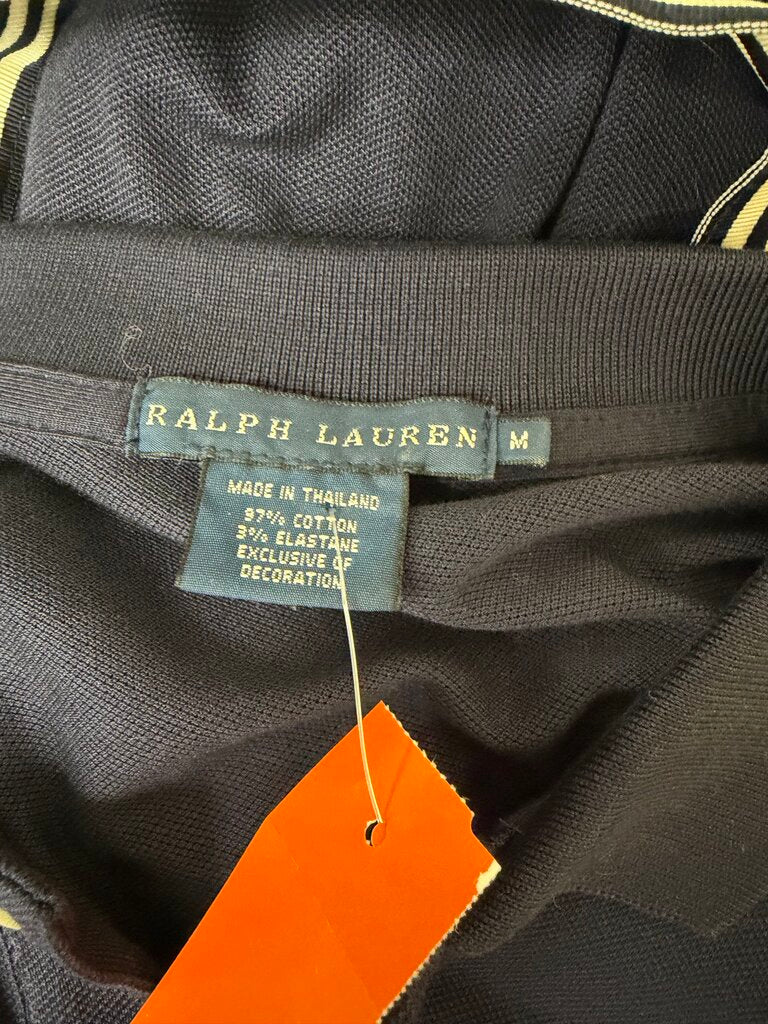 Ralph Lauren navy short sleeve fit and flare style with belt